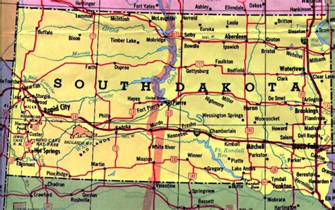 South Dakota Map - South Dakota • mappery