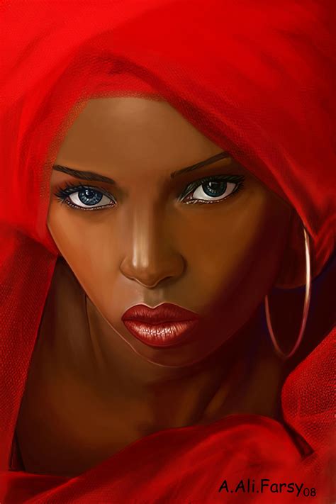 Beautiful Black Woman Painting