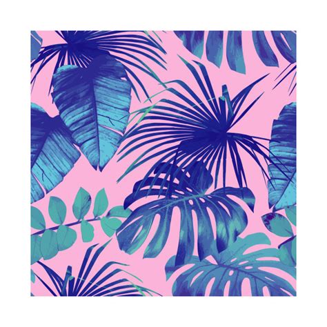 Pink Tropical Palm Leaf Print - Palm Trees - T-Shirt | TeePublic