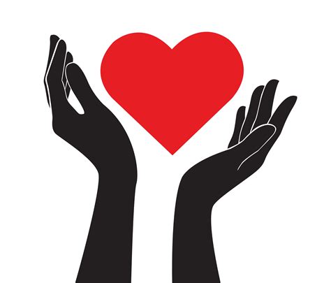 mãos segurando o vetor de arte de coração | Arte coração, Logotipo da igreja, Vetores