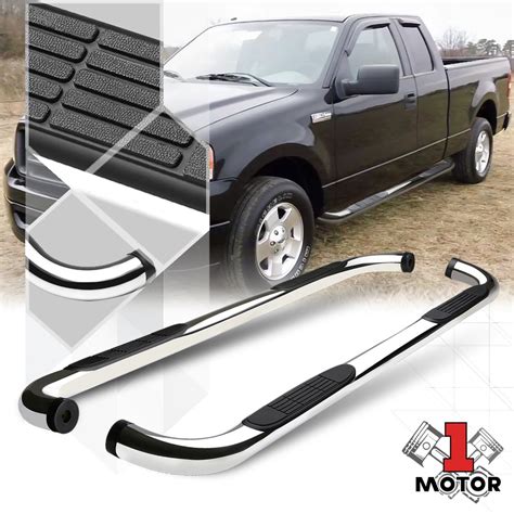 Chrome 3"Round Side Step Nerf Bar Running Board for 04-08 Ford F150 Extended Cab 05 06 07 ...