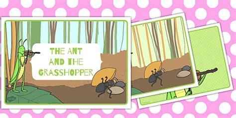 The Ant and the Grasshopper Story Sequencing (teacher made)