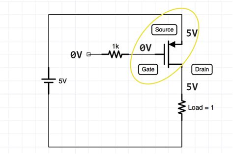 P-Channel MOSFET Tutorial with only Positive Voltages