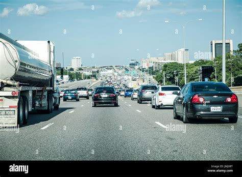 Freeway traffic in Dallas Texas, USA Stock Photo - Alamy