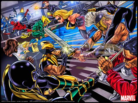 New Avengers vs Mighty Avenger by CapMoreno on DeviantArt