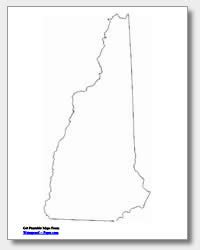 Printable New Hampshire Maps | State Outline, County, Cities