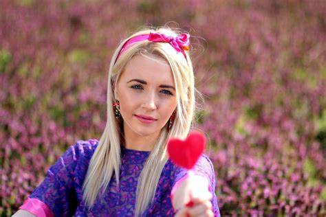 Free Images : person, people, girl, flower, heart, model, spring, child, lady, pink, blonde ...