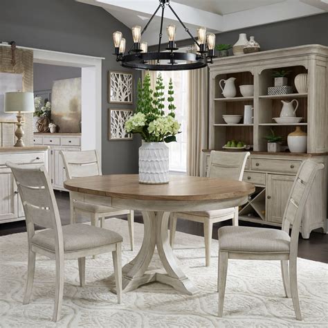 Liberty | 652-DR-O5PDS Farmhouse Reimagined Round Dining Room Set with ...