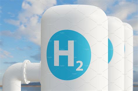 Hydrogen storage tank - 3d render | Technology Illustrations ~ Creative ...