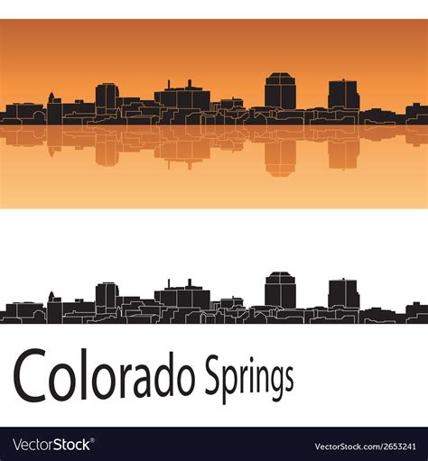 Colorado springs skyline Royalty Free Vector Image