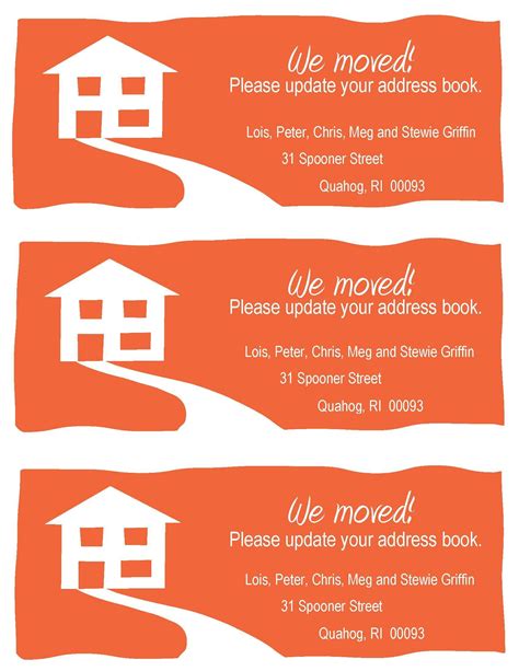 Pin On Moving In Moving House Cards Template Free - CUMED.ORG | Change of address cards, Address ...