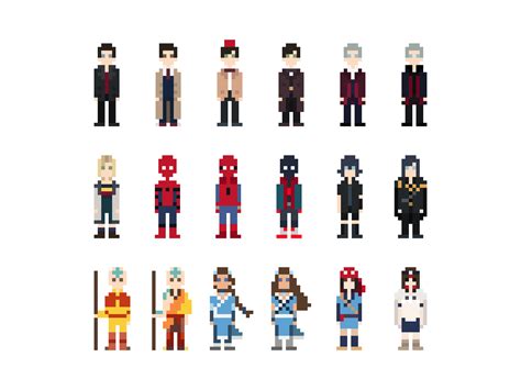 Pixel Characters Template