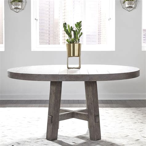 Liberty Furniture Modern Farmhouse Contemporary Round Dining Table with ...