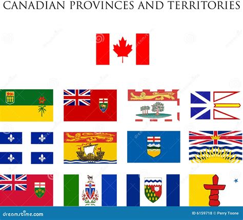 Canadian Provinces Flags Royalty Free Stock Photos - Image: 6159718