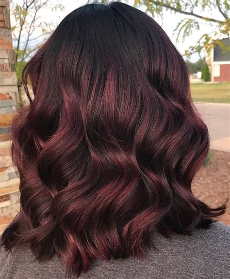 Burgundy Hair Color With Brown Highlights