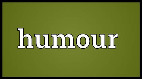 Humour Meaning - YouTube