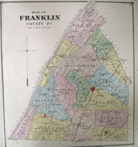 Vintage world maps, Franklin county, St. peters