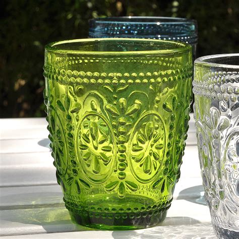 coloured glass tumblers by primrose & plum | notonthehighstreet.com