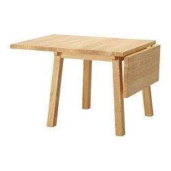 IKEA - MÖCKELBY, Drop-leaf table, Table with a top layer of solid wood, a durable natural ...