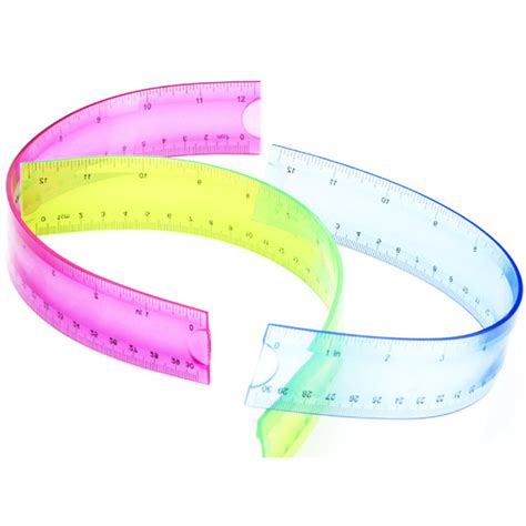 Flexible Bendy Ruler 12 Inch Measuring Rule School Work Stationery ...