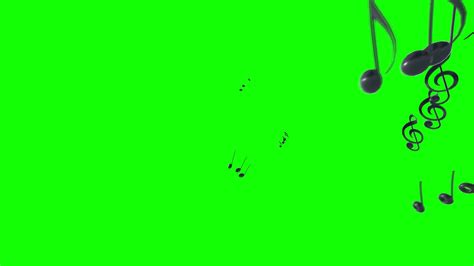 Music Notes Floating On Green Screen 01 Stock Motion Graphics SBV ...