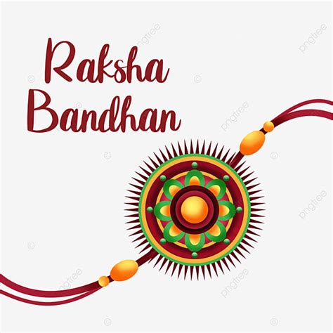 Raksha Bandhan Clipart Vector, Raksha Bandhan Rakhi Decorated With Rhinestones In 3d Cartoon ...