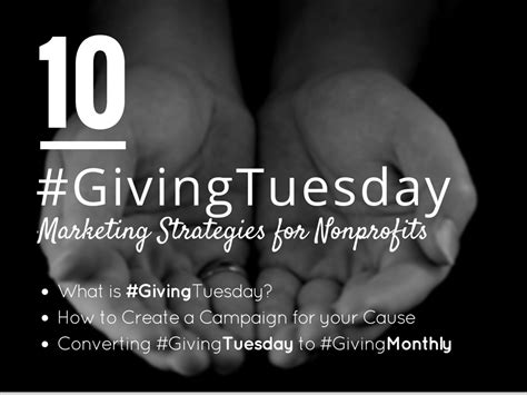 10 #GivingTuesday Marketing Strategies for Nonprofits