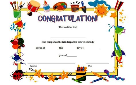 Kindergarten Diploma Free Printable