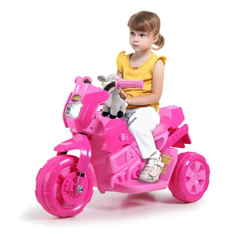 Lowestbest 6V Motorcycle Toy for Kids, Battery Powered Kids Ride On Motorcycle for 2-4 Years Old ...