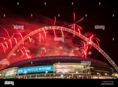 Fireworks inside london stadium hi-res stock photography and images - Alamy