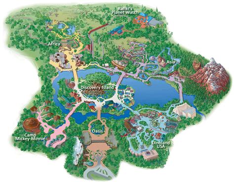 map of Animal Kingdom | Animal kingdom disney, Disneyland map, Animal ...