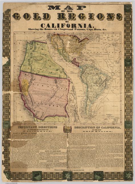 Map Of The Gold Regions Of California - David Rumsey Historical Map ...