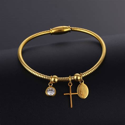 Virgin Mary Cross Bracelet – BGCOPPER