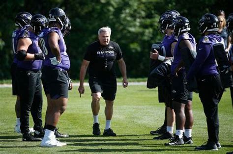 Why the Baltimore Ravens’ offensive line coach jumped on top of his left tackle at practice ...