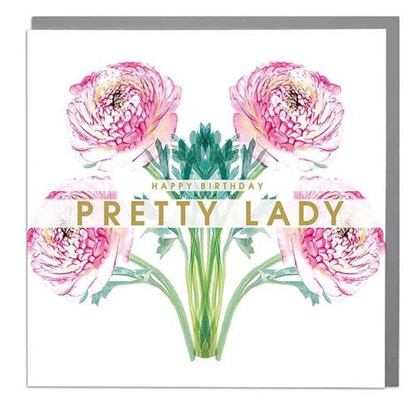 Happy Birthday Pretty Lady Card - Etsy