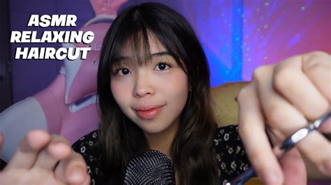 ASMR Giving you The MOST RELAXING HAIRCUT ever! - YouTube