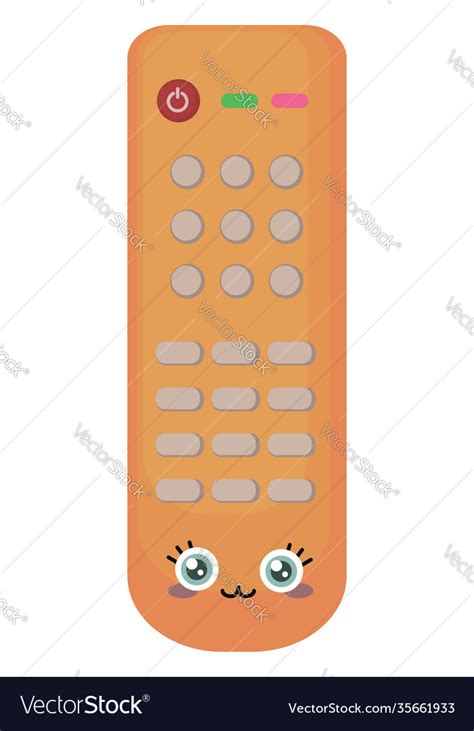 Orange remote control on white background Vector Image