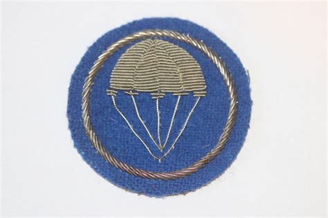 US WW2 AIRBORNE PARACHUTE CAP BADGE BULLION WIRE - AB Insignia