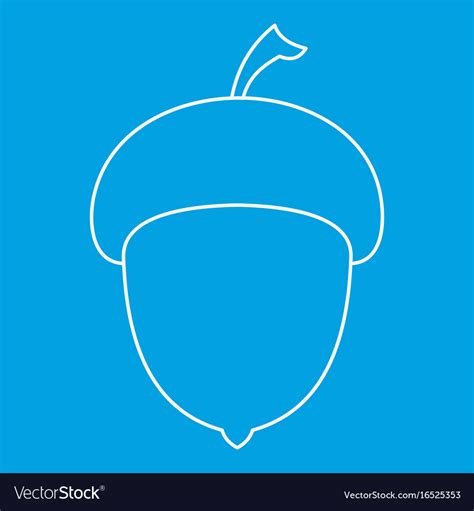 Acorn icon outline style Royalty Free Vector Image