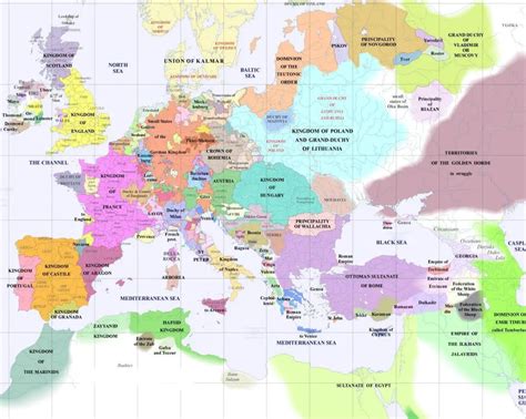 Map Of Europe In The 1400S | Zip Code Map