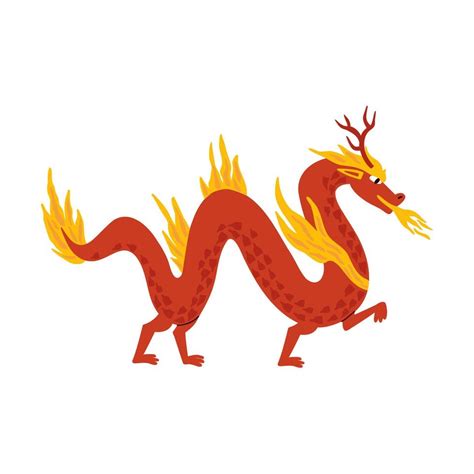 hand drawn flat chinese dragon. Chinese New Year, Chinese themed images ...