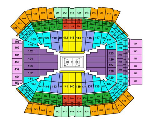 Lucas Oil Stadium NCAA Basketball Seating Chart - Section 643