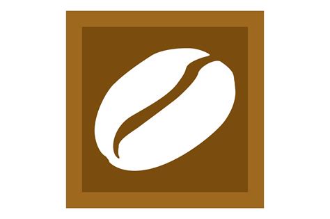 Square Coffee Bean Logo On Transparent Background 24039355 PNG