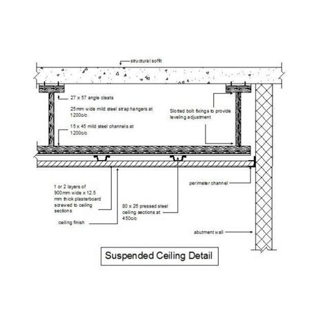 Image result for section drawing with suspended ceiling | Suspended ...