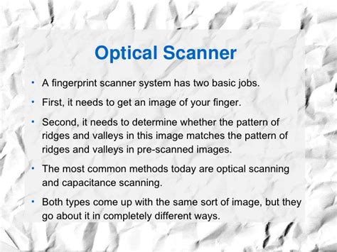 How Fingerprint Scanners Work