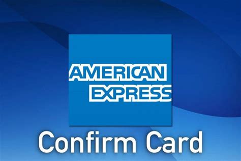 How to confirm American Express card online