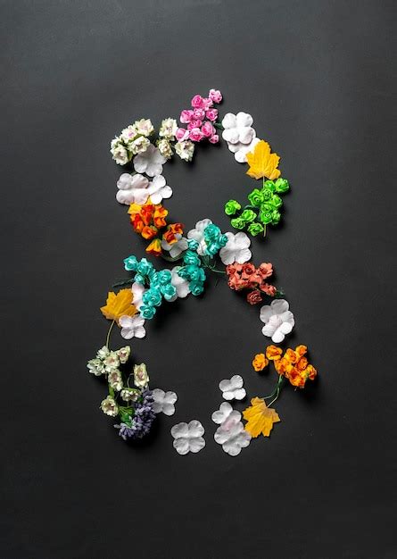 Premium Photo | A number eight made of flowers as a symbol of the 8th of march the international ...