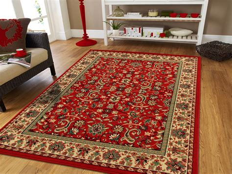 Amazon.com: Red Persian Rugs for Living Room 5x8 Red Rugs for Bedroom ...