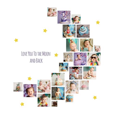 Heart Photo Collage, Birthday Photo Collage, Photo Collage Gift, Photo Collage Template, Photo ...