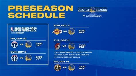 Warriors Announce 2022 Preseason Schedule | NBA.com